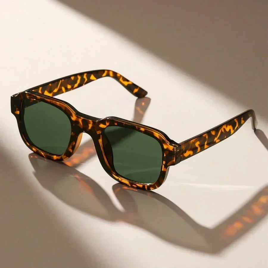 Riviera Transparent Frame Square Retro UV400 Sunglasses