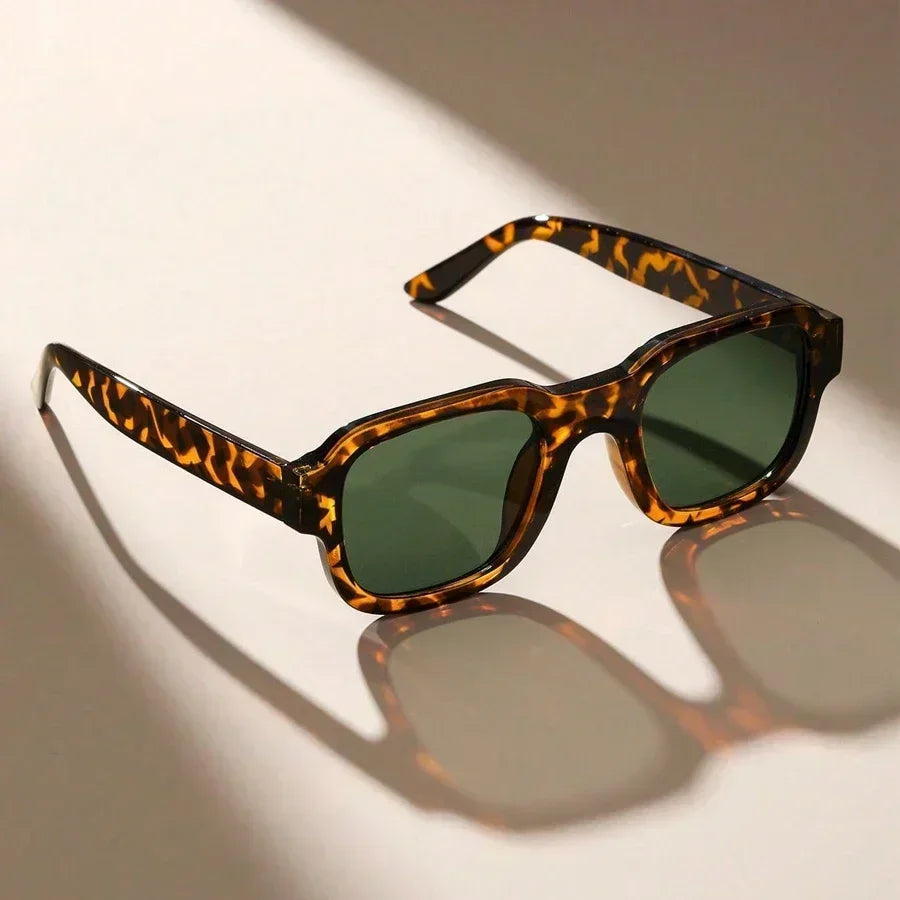 Riviera Transparent Frame Square Retro UV400 Sunglasses