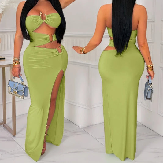 Sylvie Strapless Cut-Out Bodycon Maxi Party Dress