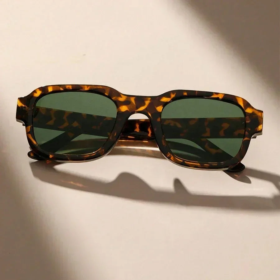 Riviera Transparent Frame Square Retro UV400 Sunglasses