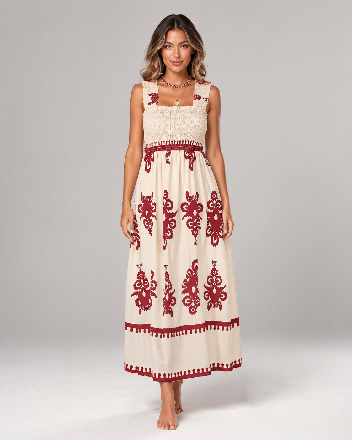Enid Sweetheart Embroidered Mesh A-Line Mini Dress