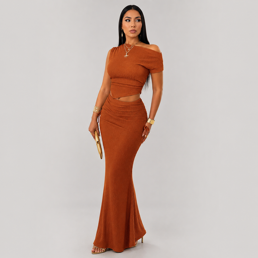 Ottilie One Shoulder Top and Maxi Skirt Co-ord Set