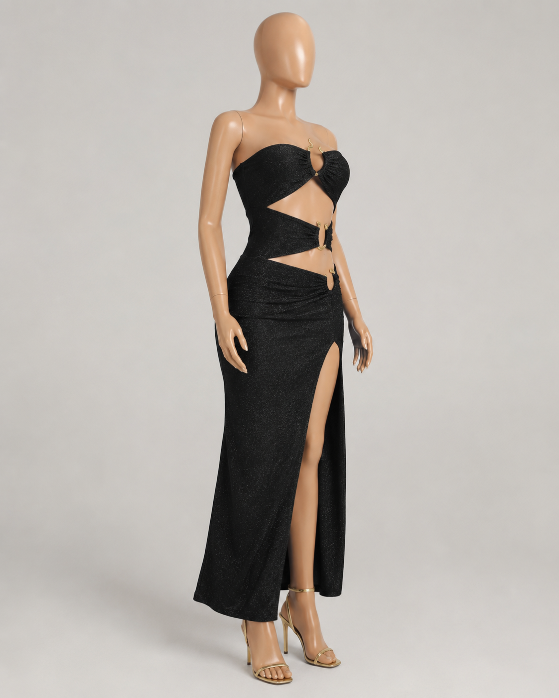 Sylvie Strapless Cut-Out Bodycon Maxi Party Dress