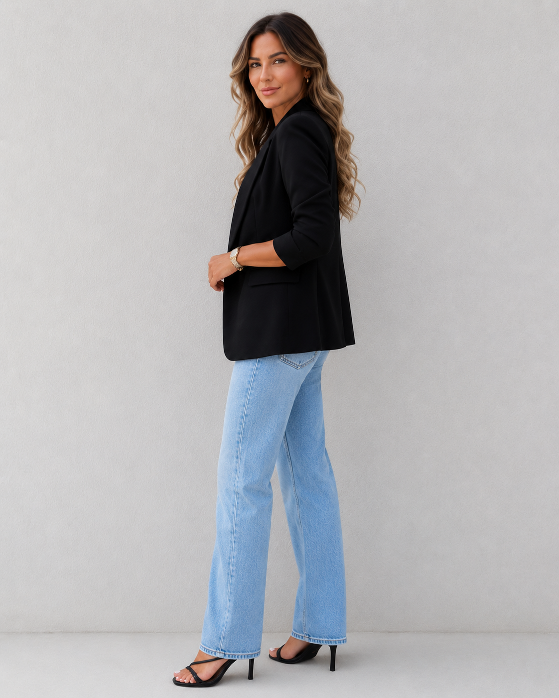 Marcie Turn Down Collar Relaxed Pocket Jacket