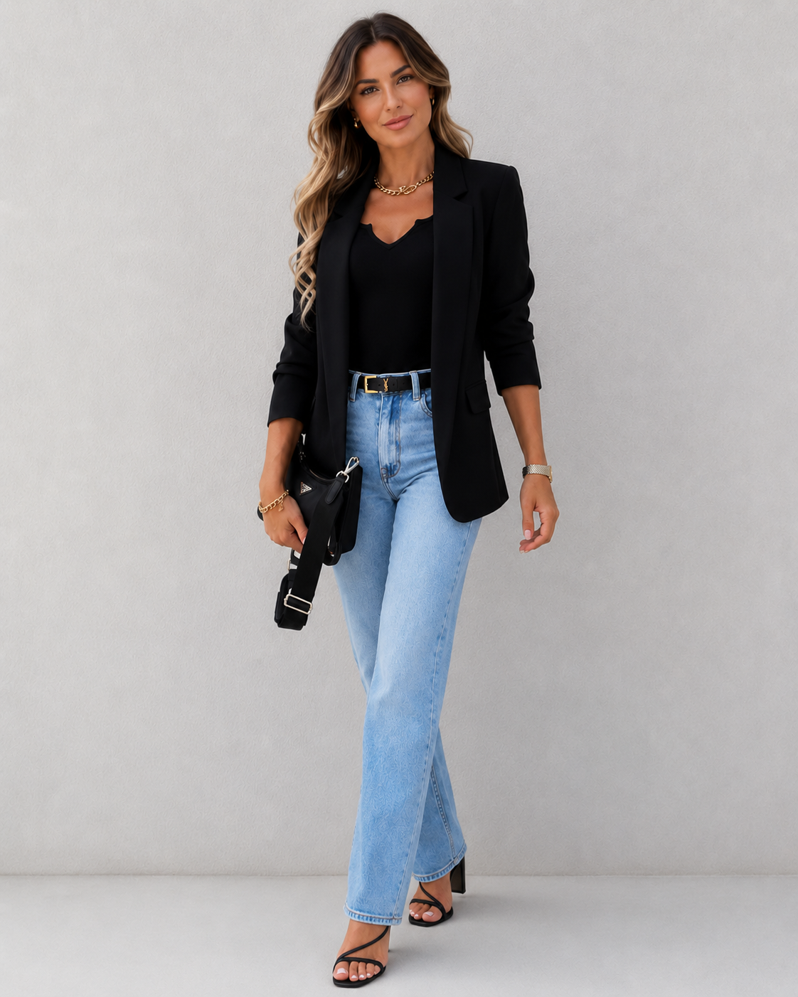 Marcie Turn Down Collar Relaxed Pocket Jacket