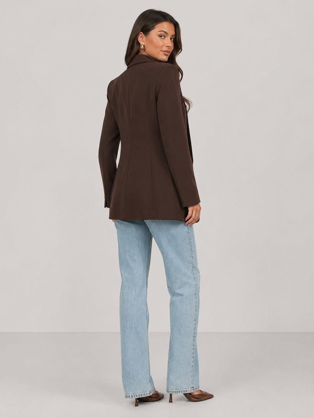 Blair Open Front Notched Lapel Tailored Blazer