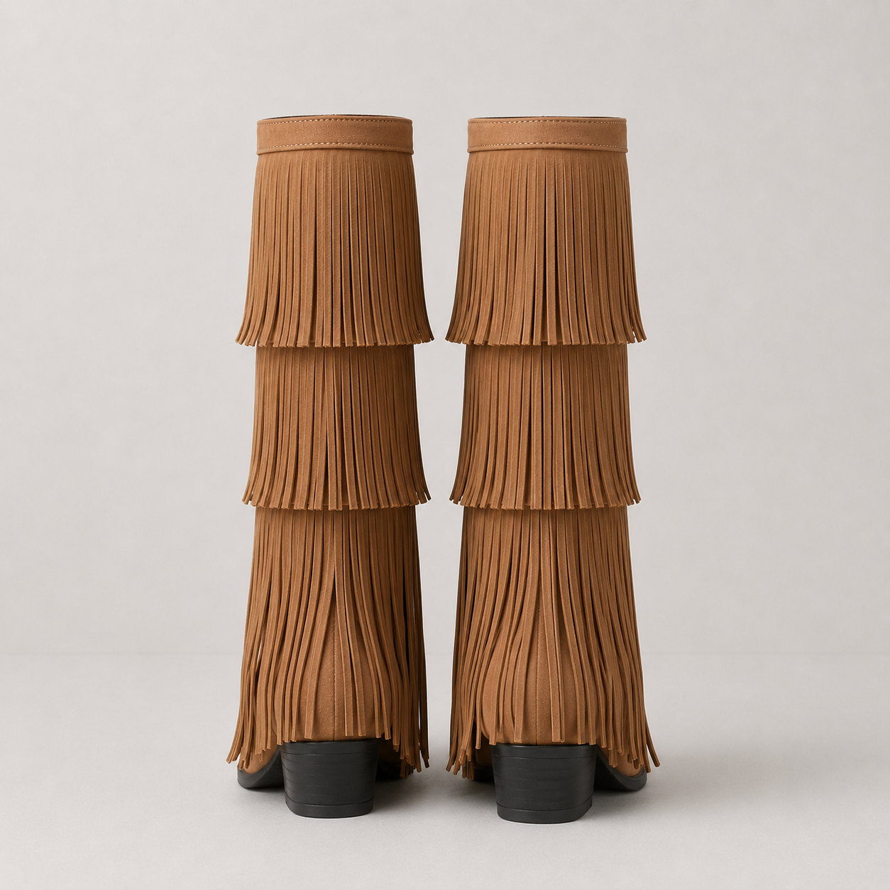 Hattie Tassel Detail Block Heel Mid Calf Winter Boots